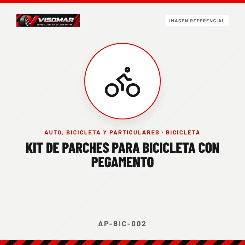 Kit de parches para bicicleta con pegamento