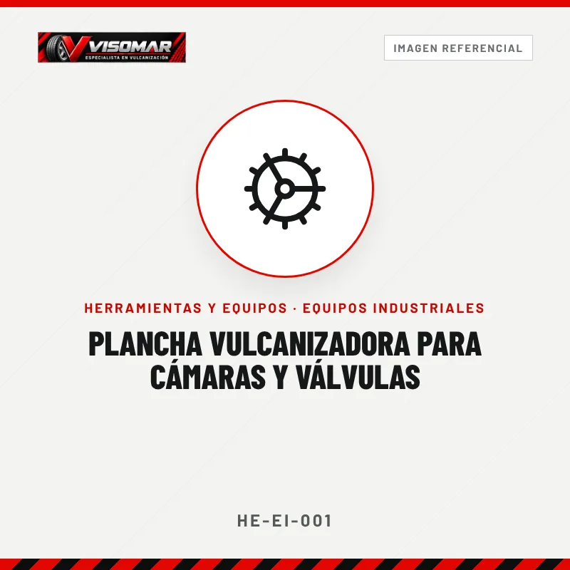 Plancha vulcanizadora para cámaras y válvulas