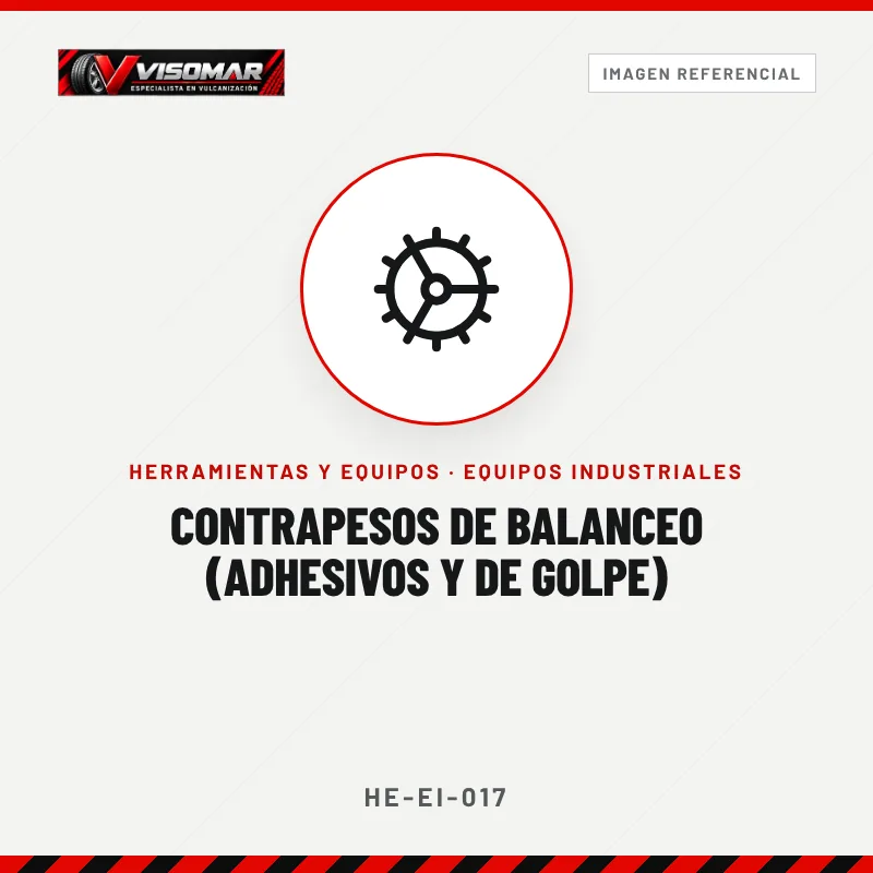 Contrapesos de balanceo (adhesivos y de golpe)