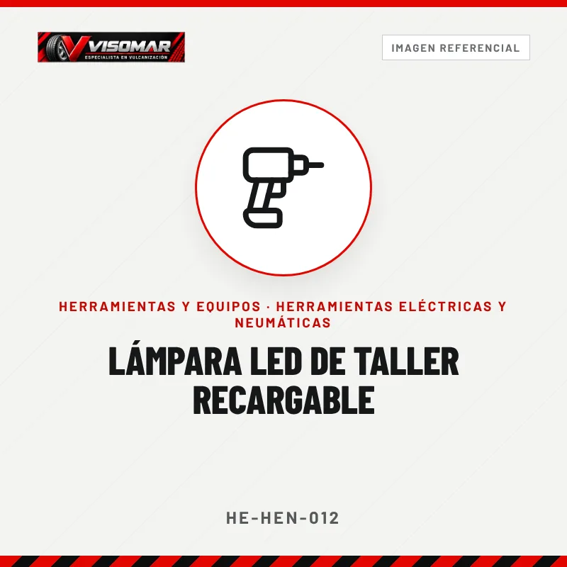 Lámpara LED de taller recargable