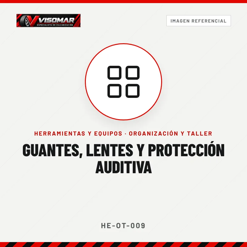 Guantes, lentes y protección auditiva
