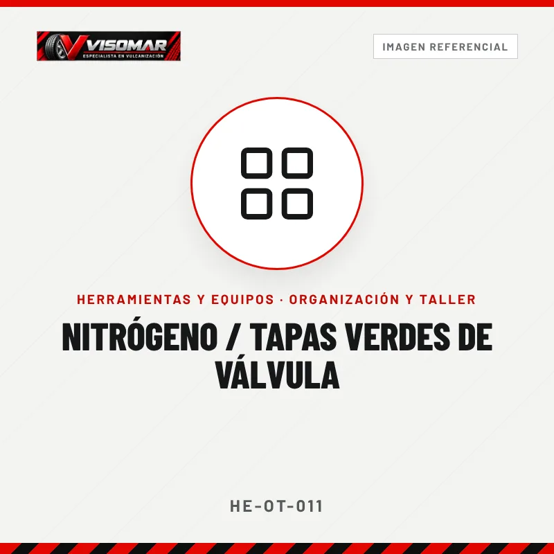 Nitrógeno / tapas verdes de válvula