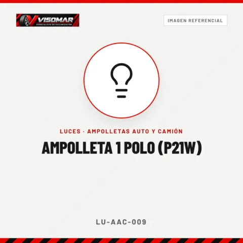 Ampolleta 1 polo (P21W)