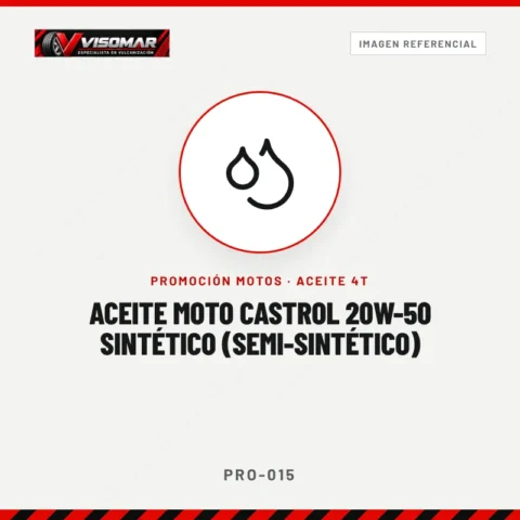 Aceite moto Castrol 20W-50 Sintético (semi-sintético)