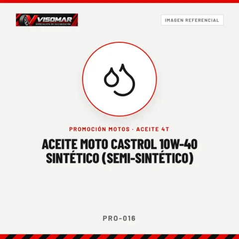 Aceite moto Castrol 10W-40 Sintético (semi-sintético)
