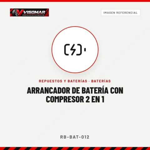 Arrancador de batería con compresor 2 en 1