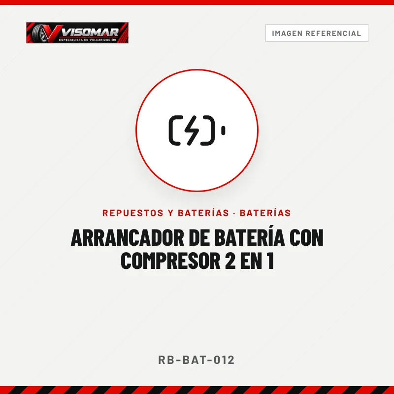 Arrancador de batería con compresor 2 en 1