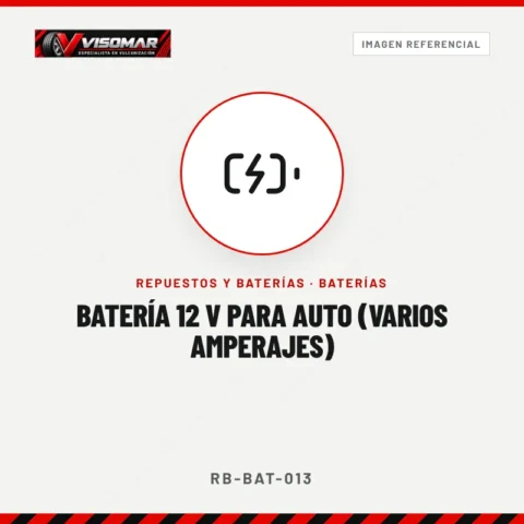 Batería 12 V para auto (varios amperajes)