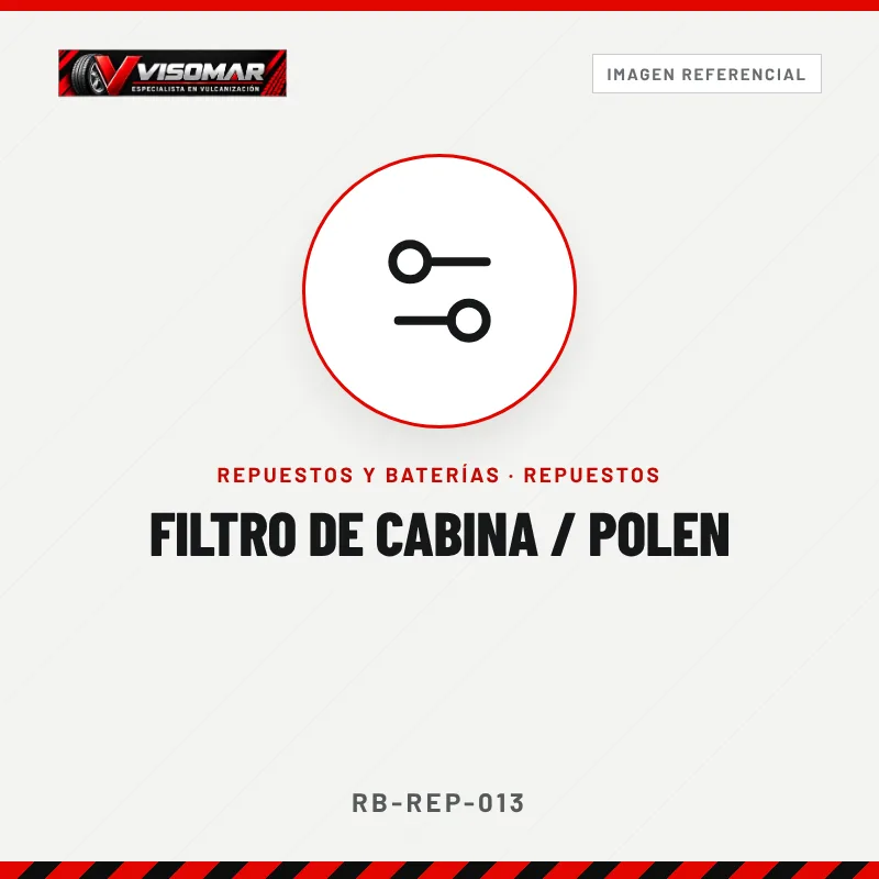 Filtro de cabina / polen
