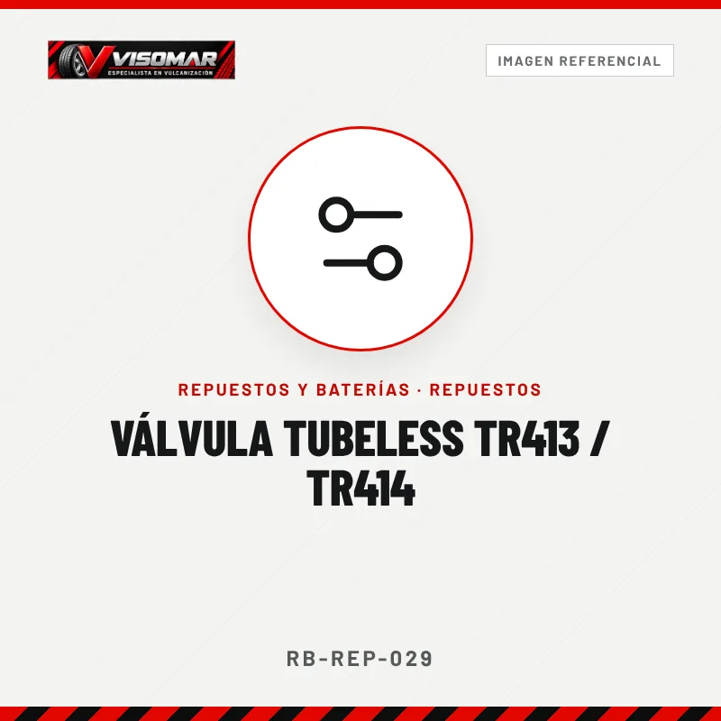 Válvula tubeless TR413 / TR414