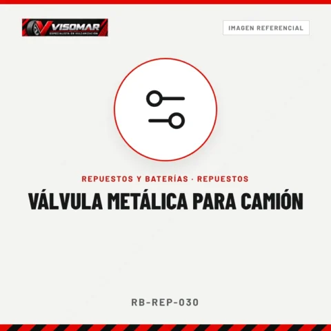 Válvula metálica para camión