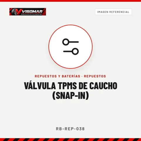 Válvula TPMS de caucho (snap-in)