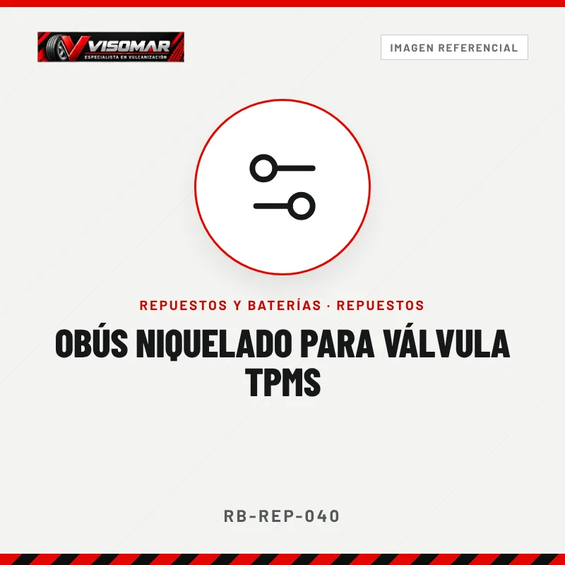 Obús niquelado para válvula TPMS