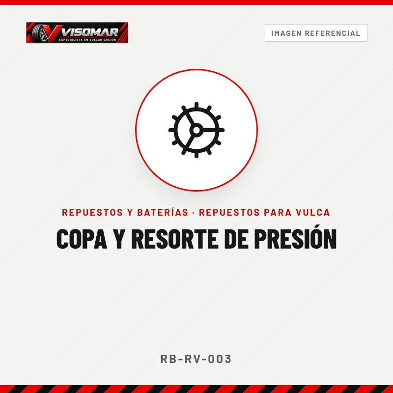Copa y resorte de presión