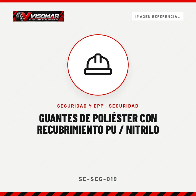 Guantes de poliéster con recubrimiento PU / nitrilo