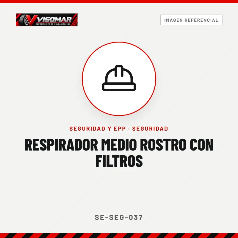 Respirador medio rostro con filtros