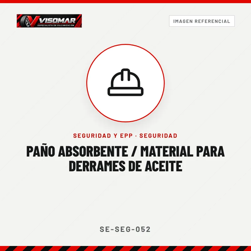 Paño absorbente / material para derrames de aceite